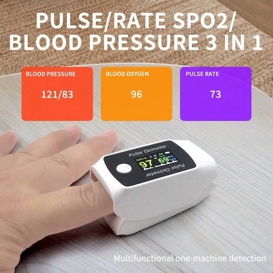 Smart Dual Function Monitor – Finger Pulse Oximeter & Blood Pressure, Bluetooth Enabled