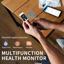 Smart Dual Function Monitor – Finger Pulse Oximeter & Blood Pressure, Bluetooth Enabled