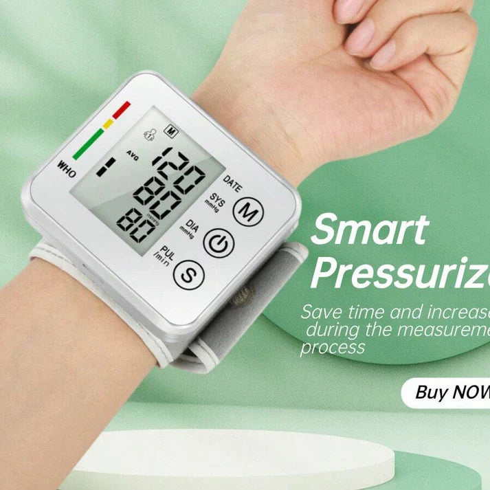 🎉Save Big – 50% OFF🎉Digital Wrist Blood Pressure Monitor Adjustable Cuff