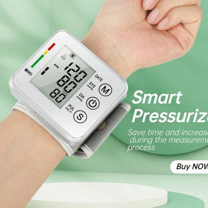 🎉Save Big – 50% OFF🎉Digital Wrist Blood Pressure Monitor Adjustable Cuff
